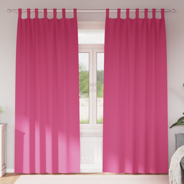 Cortinas opacas con cortinas 2 pcs Rosa 225 x 140 cm Poliéster D