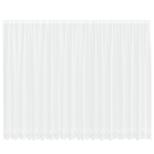 Cortina de Encaje con cortinas Floral Blanco 500 x 245 cm Poliéster H