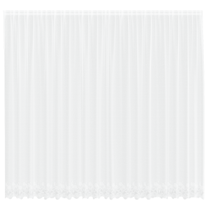 Cortina de Encaje con cortinas Floral Blanco 500 x 300 cm Poliéster H