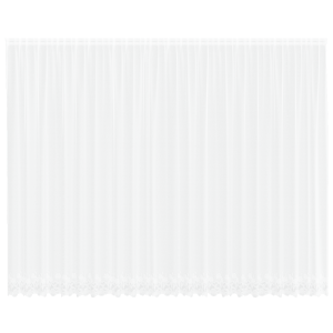 Cortina de Encaje con cortinas Floral Blanco 600 x 280 cm Poliéster H