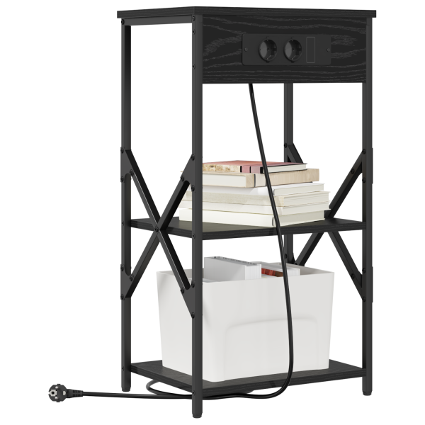 Cajoneras de Noche 2 pcs Roble negro 41 x 31 x 76 cm M 3