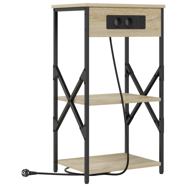 Armario de Noche con estante Roble Sonoma 41 x 31 x 76 cm M 2