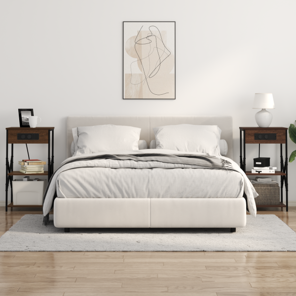 Armário de Cabeceira Carvalho castanho 41 x 31 x 76 cm M 4