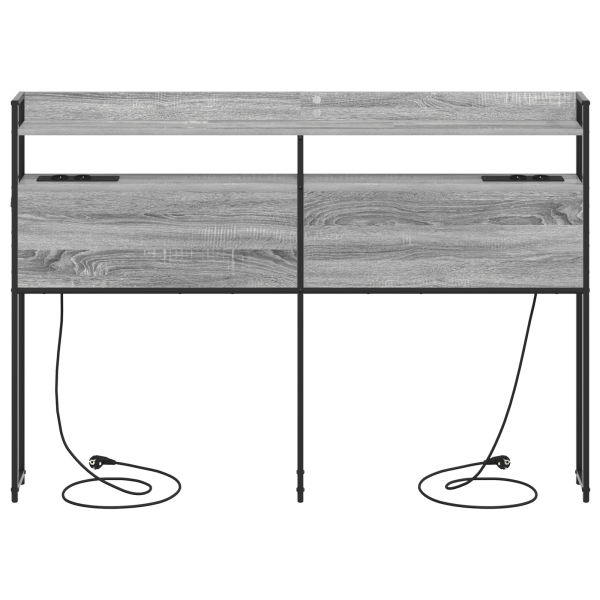 Cabeceira de armazenamento Cinza sonoma 160 cm M 5