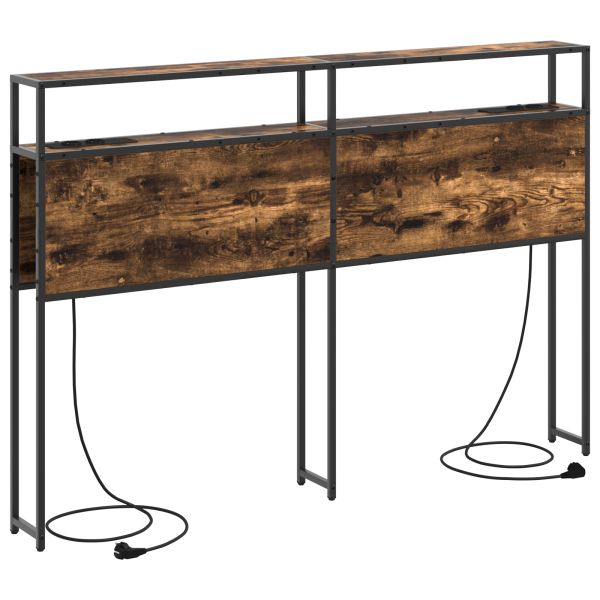 Cabeceira de armazenamento com cabeceira Carvalho fumê 120 cm M 2