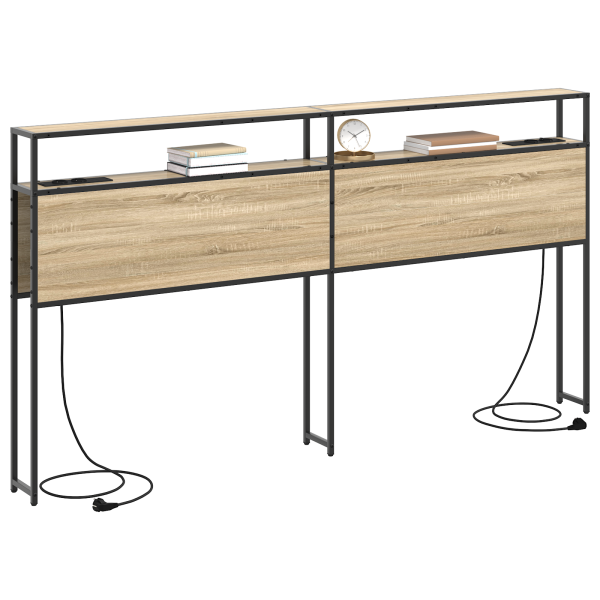 Cabeceira de armazenamento com cabeceira Carvalho Sonoma 200 cm M 3