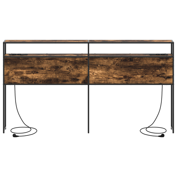 Cabecera de almacenamiento con cabecera Roble ahumado 200 cm M 4