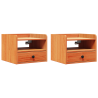 Mesas de cabeceira 2 pcs Castanho-mel 38 x 36 x 29.5 cm 2