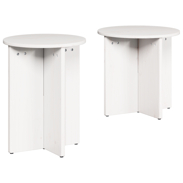 Conjunto de Mesas de Café 2 pcs Blanco 41.5 x 41.5 x 41 cm M 2