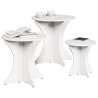 Conjunto de Mesas de Café 3 pcs Branco 46 x 46 x 47 cm 3