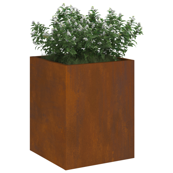 Vaso de Jardim Ferro Enferrujado 50 x 32 x 40 cm Aço corten M 3