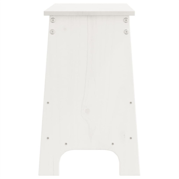 Banco de corredor 100x28x45 cm madeira de pinho maciça branco M 5