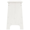 Banco de recibidor madera maciza de pino blanco 100x28x45 cm 5