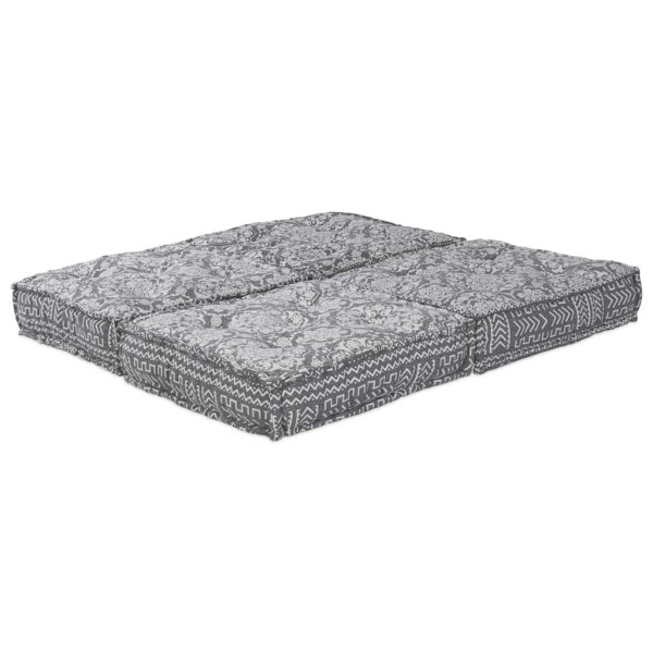 Sofá modular tipo puff 2 plazas convertible tela gris claro M 2