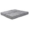 Sofá modular tipo puff 2 plazas convertible tela gris claro 2