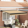 Toldo Retrátil Manual Listrado Multicolorido 350x250 cm 1