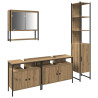 Conjunto de muebles de baño de 4 piezas en roble 2