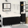 Conjunto de Muebles de Baño de 4 Piezas en Roble Negro y Madera Elaborada 1