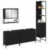 Conjunto de Muebles de Baño de 4 Piezas en Roble Negro y Madera Elaborada 3