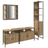 Juego de Muebles de Baño de 4 Piezas en Madera de Roble Artisan 2