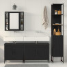 Conjunto de Muebles de Baño de 4 Piezas en Madera de Roble Negro 4