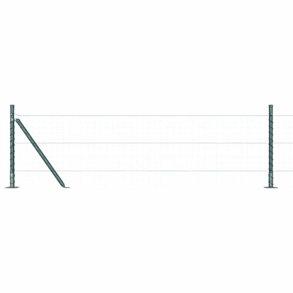 Postes de Cerca com Bases 26 pcs Ø32mm 70cm Aço Galvanizado M 2
