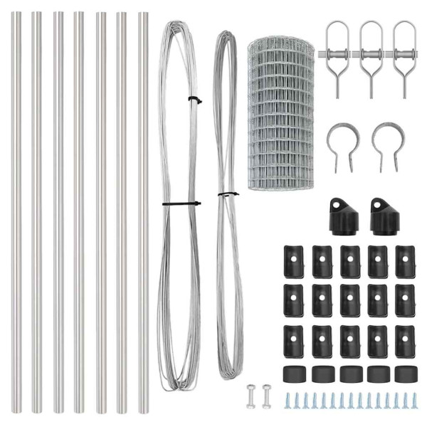 Cerca com Postes Cinzeto 0.4 x 25 m M 5