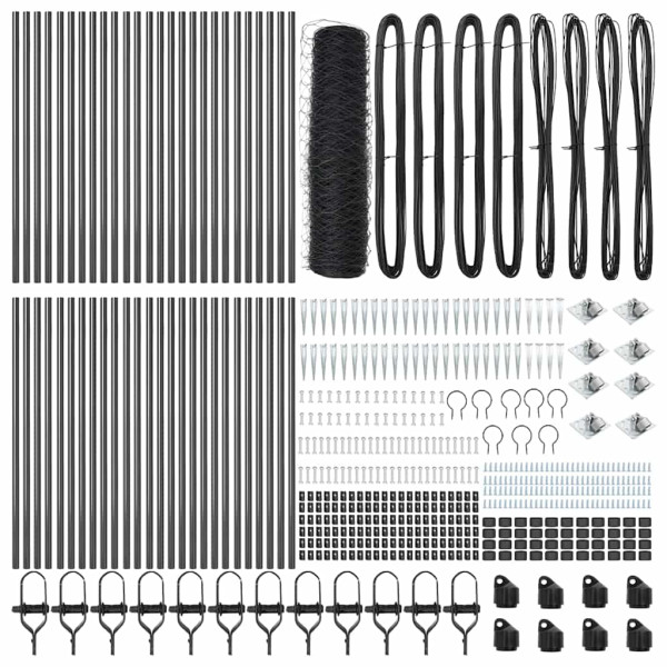 Cerca Hexagonal  Gris 0.8x100 m Acero M 4