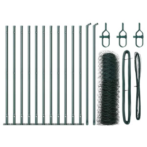 Cerca Hexagonal  Verde 0.6x25 m Aço H