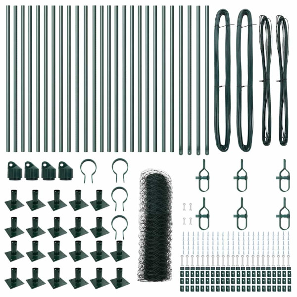 Valla Hexagonal Verde 0.5x50 m Acero M 4