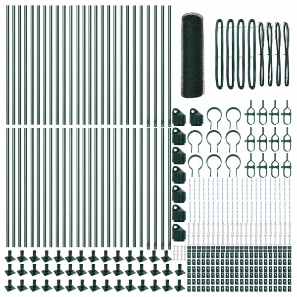 Cerca Hexagonal  Verde 0.5x100 m Acero M 4