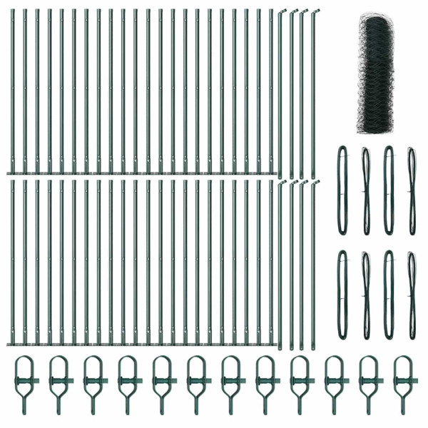 Valla Hexagonal Verde 0.6x100 m Acero M 2