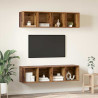 Juego de muebles de TV 3 pcs Madera vieja Madera contrachapada 4