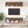 Juego de muebles de TV 3 pcs Roble artisan Madera contrachapada 1