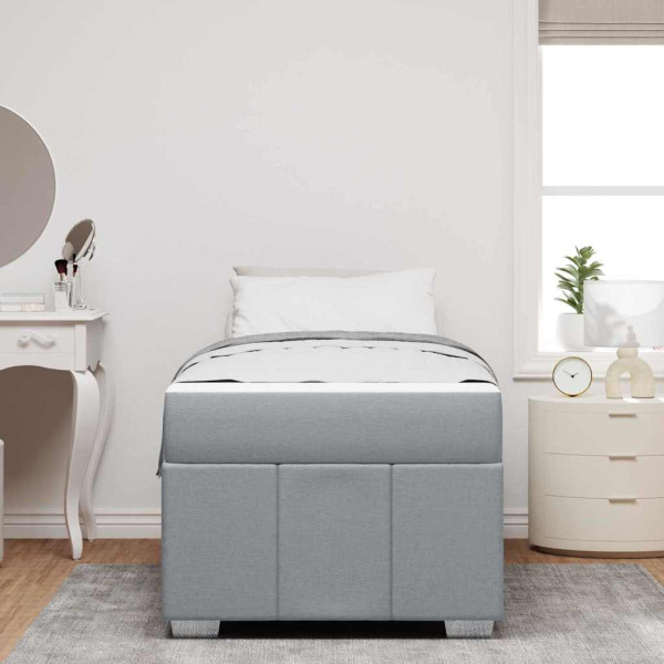 Estructura de cama Gris claro 80 x 200 cm tela M 5