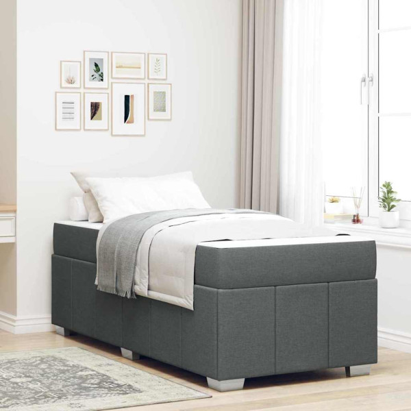 Estructura de cama Gris oscuro 80 x 200 cm tela D