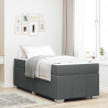 Estructura de cama Gris oscuro 80 x 200 cm tela 1