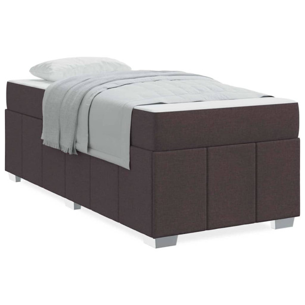 Estrutura da Cama Castanho escuro 90 x 190 cm tecido M 4