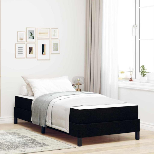 Cama tipo Box Spring Otro Negro 90 x 190 cm tela D