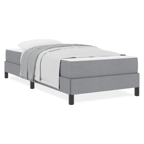 Cama tipo Box Spring Otro Gris claro 100 x 200 cm tela M 4