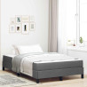 Cama tipo Box Spring Otro Gris oscuro 120 x 190 cm tela 1