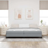 Cama tipo Box Spring Otro Gris claro 200 x 200 cm tela 5