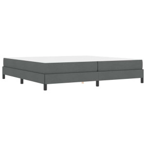 Cama tipo Box Spring Otro Gris oscuro 200 x 200 cm tela H