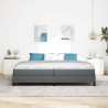 Cama tipo Box Spring Otro Gris oscuro 200 x 200 cm tela 5
