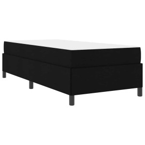 Cama Box Preto 80 x 200 cm Tecido. Madeira de Engenharia H
