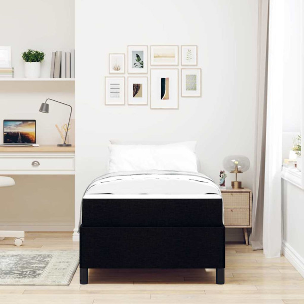 Cama tipo Box Spring Negro 100 x 200 cm M 5
