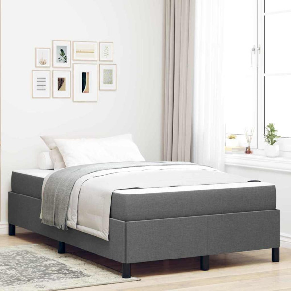 Cama tipo Box Spring Gris oscuro. Negro 120 x 190 cm D