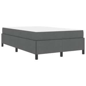 Cama tipo Box Spring Gris oscuro. Negro 120 x 190 cm H