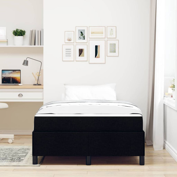 Cama tipo Box Spring Negro 120 x 200 cm M 5