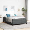 Cama tipo Box Spring Gris oscuro. Negro 140 x 200 cm 1